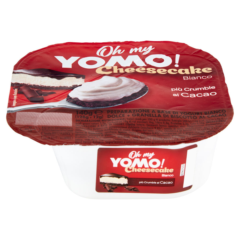 YOGURT CHEESECAKE BIANCO E CRUMBLE CACAO SCURO OH MY YOMO! G 140 - 3