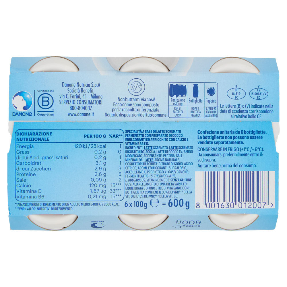 ACTIMEL 0% COCCO 6X100G - 15