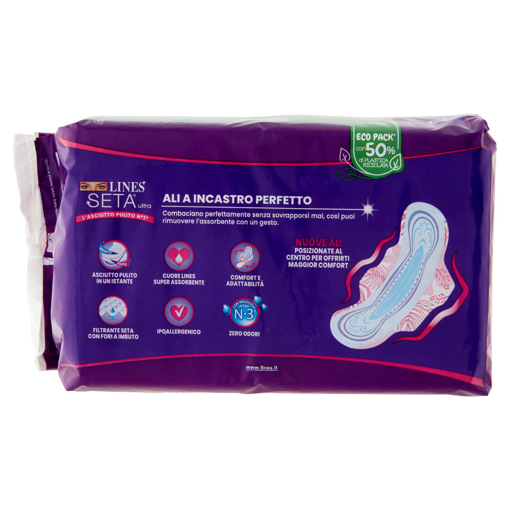 ASSORBENTI LINES SETA ULTRA TRIO PACCO BASE LUNGO PZ 33+1OMAGGIO - 1