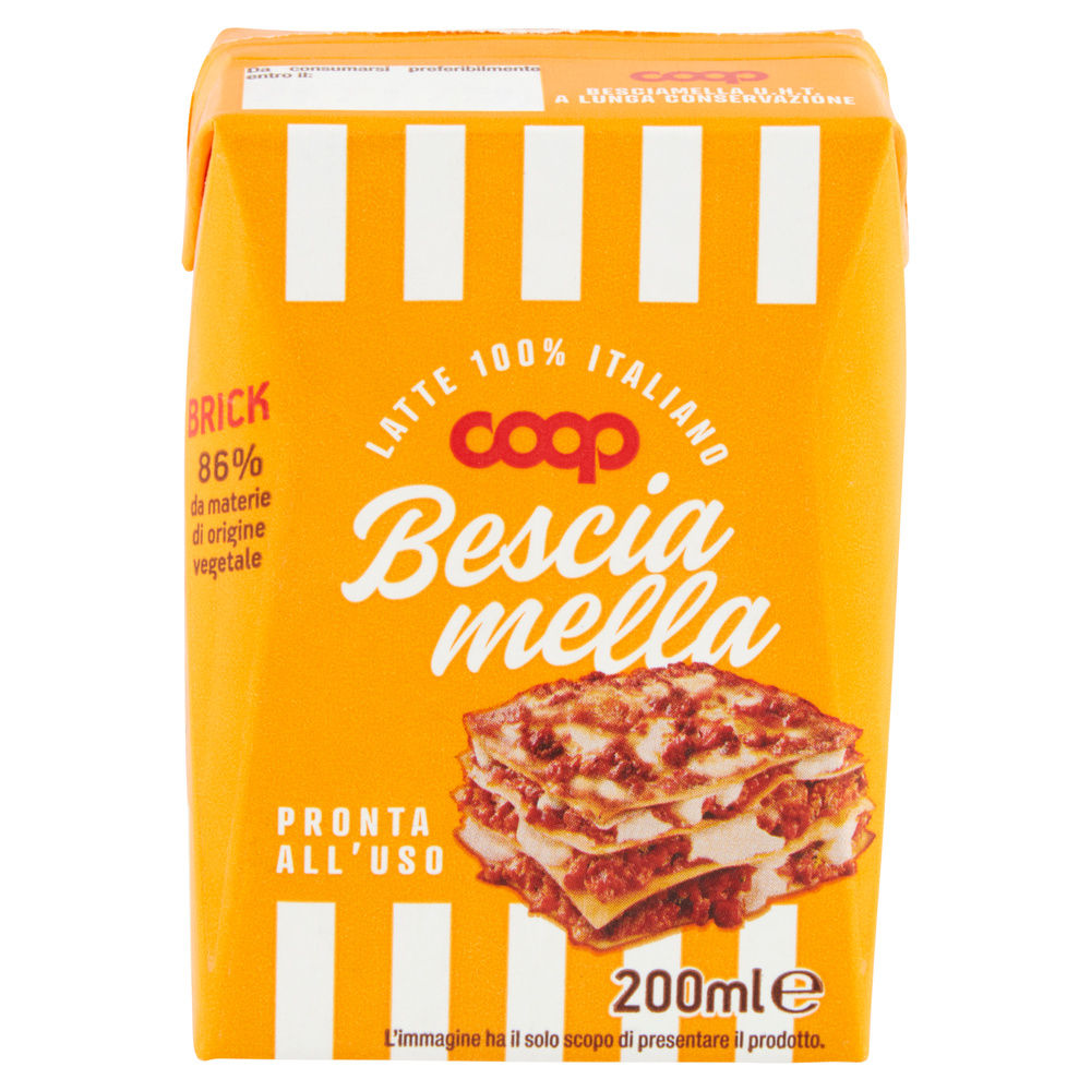BESCIAMELLA UHT COOP CON LATTE ITALIANO BRICK 200 ML - 14