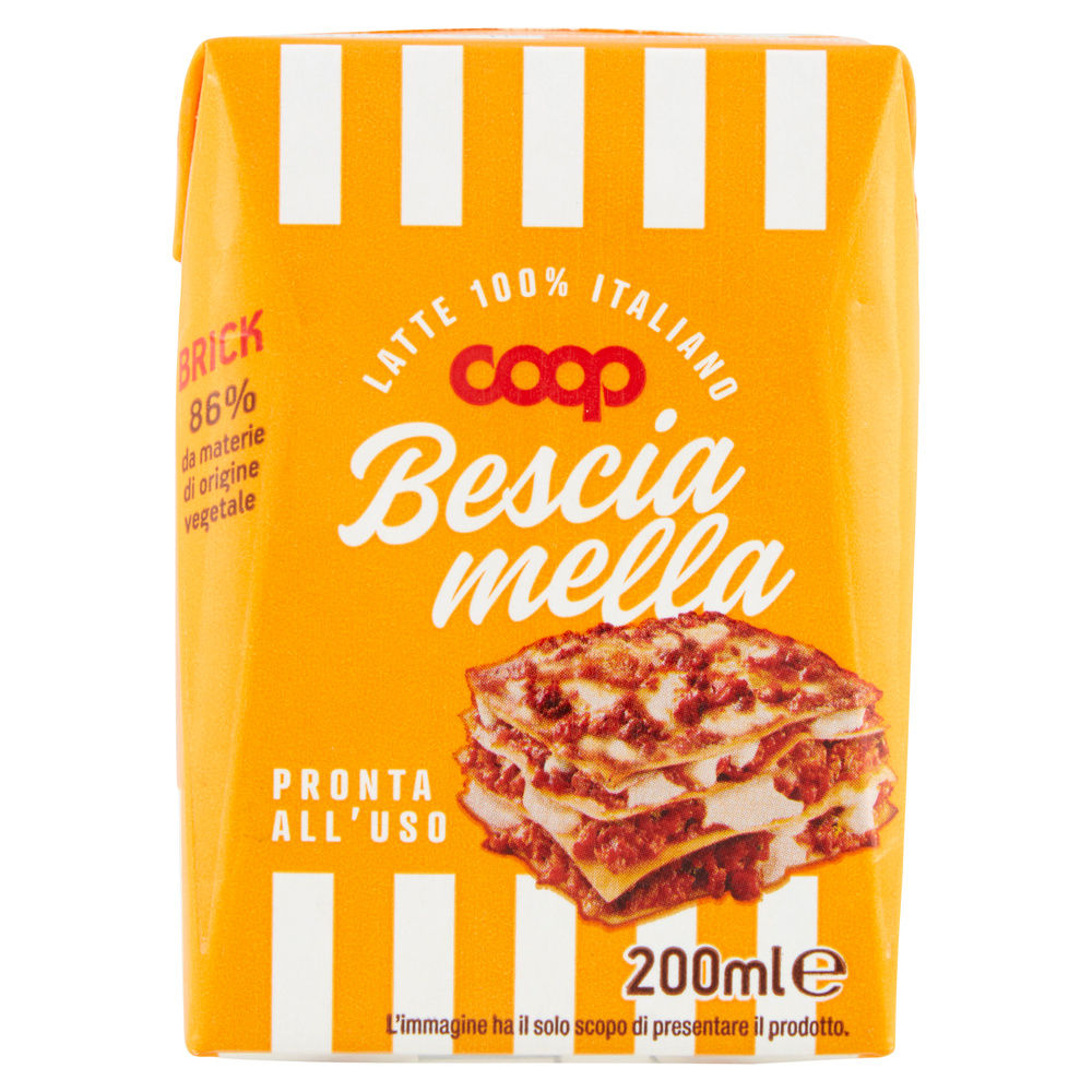 BESCIAMELLA UHT COOP CON LATTE ITALIANO BRICK 200 ML - 4