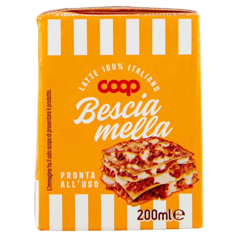 BESCIAMELLA UHT COOP CON LATTE ITALIANO BRICK 200 ML - 10
