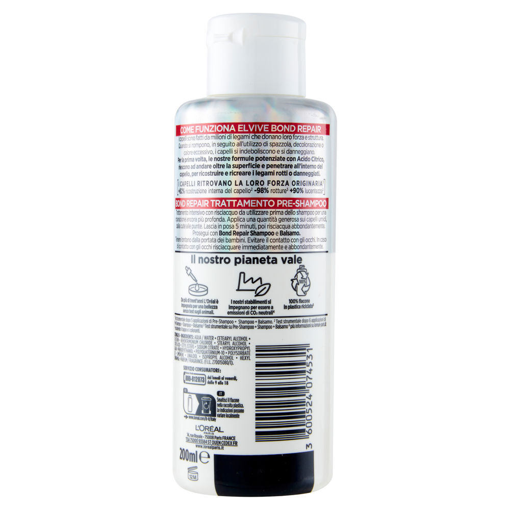 TRATTAMENTO PRE-SHAMPOO L'OREAL ELVIVE BOND REPAIR ML 200 - 1