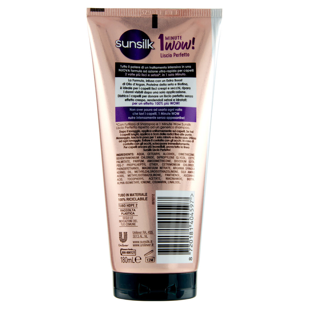 TRATTAMENTO INTENSIVO SUNSILK 1 MINUTE WOW LISCI ML 180 - 1