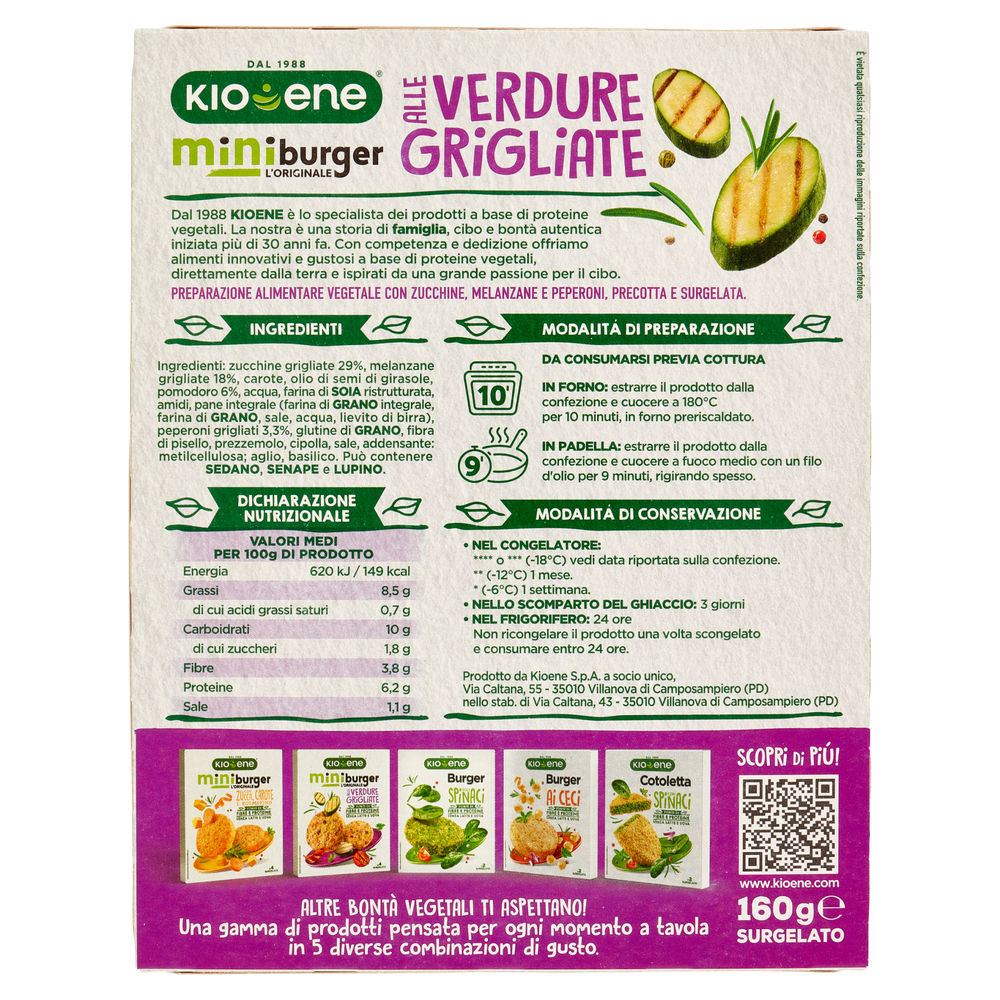 MINIBURGER CON VERDURE GRIGLIATE KIOENE G 160 - 1