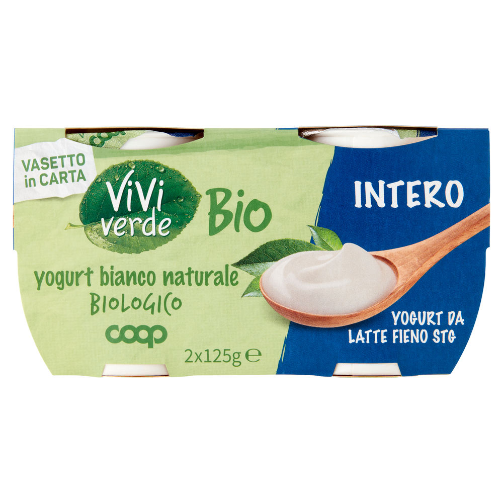 YOGURT INTERO BIO VIVI VERDE COOP BIANCO 2X125G - 0