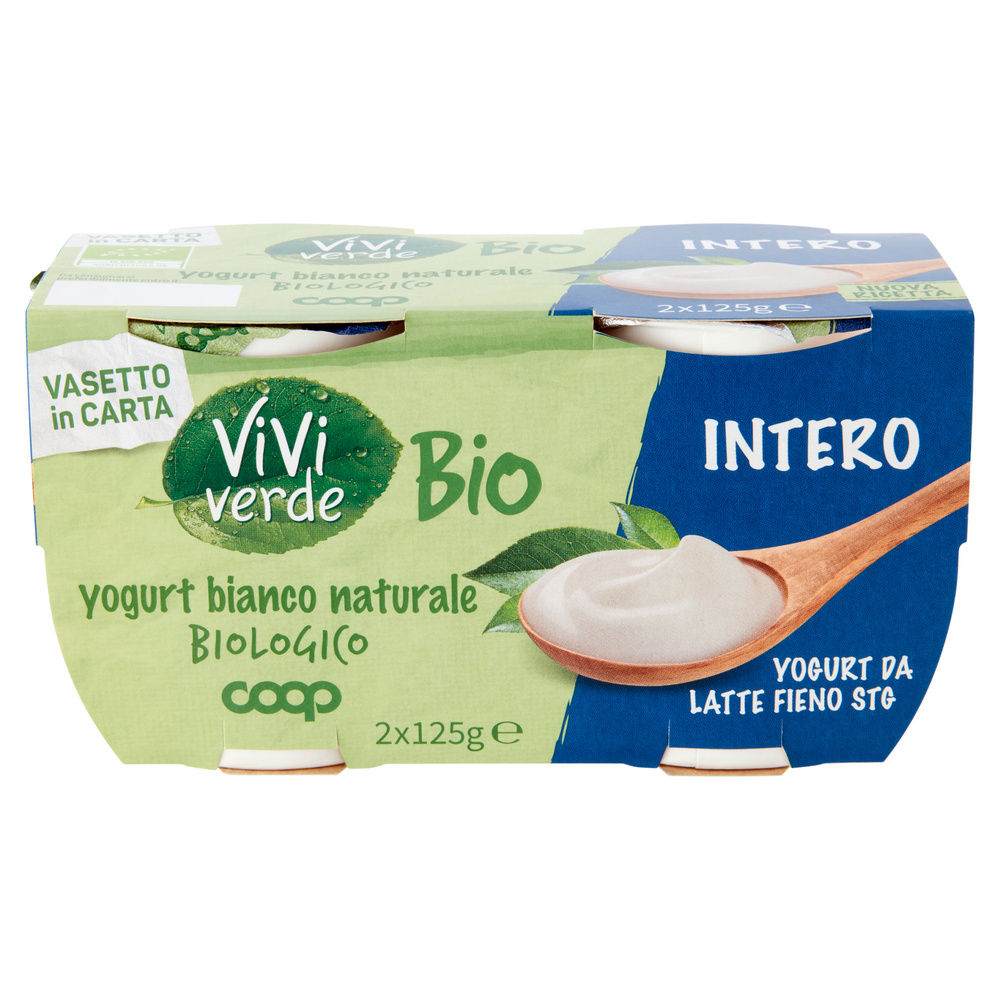 YOGURT INTERO BIO VIVI VERDE COOP BIANCO 2X125G - 2