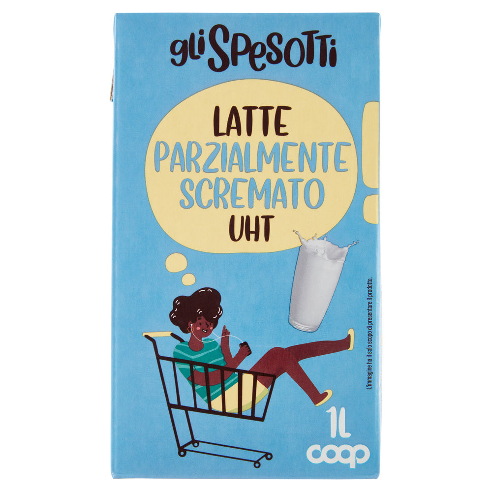 Latte uht parzialmente scremato gli spesotti coop l 1