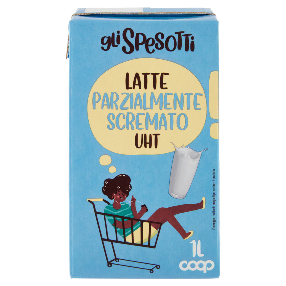 LATTE UHT PARZIALMENTE SCREMATO GLI SPESOTTI COOP L 1 - 2