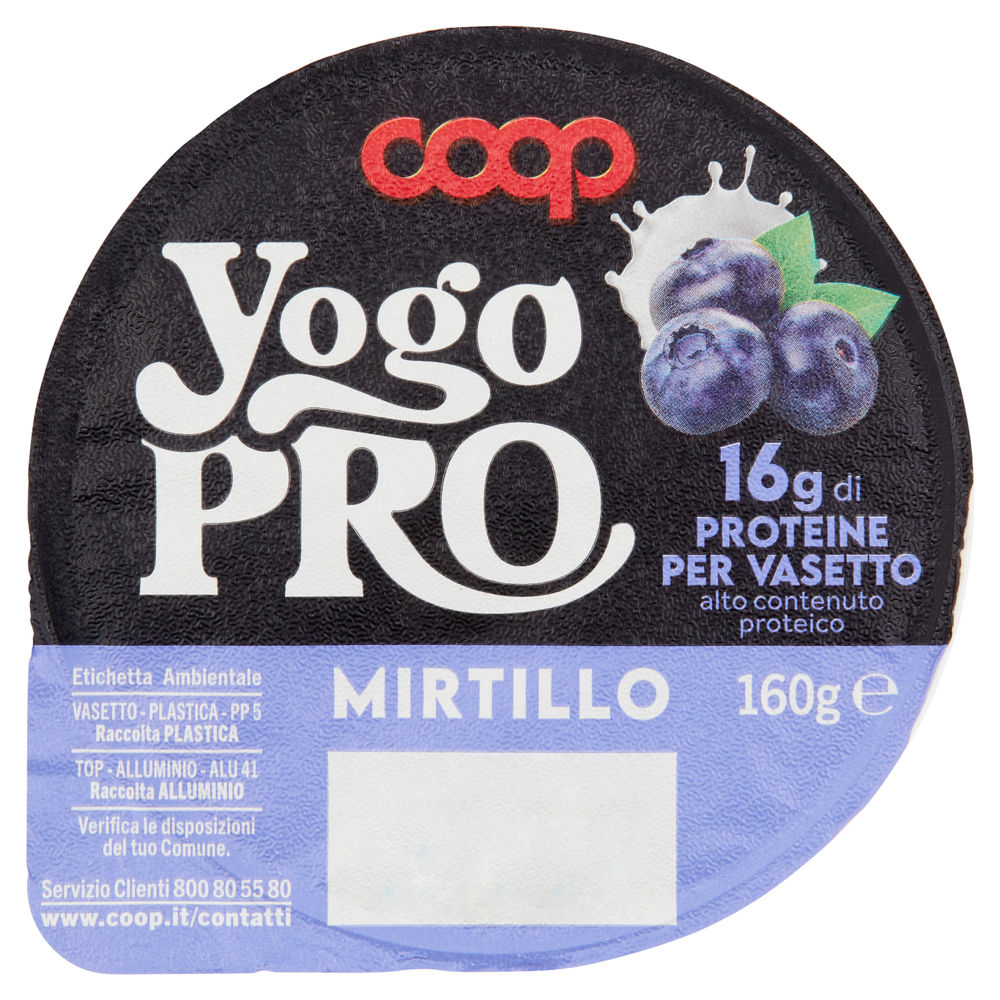 YOGURT PROTEICO YOGO PRO AL CUCCHIAIO MIRTILLO COOP G 160 - 0