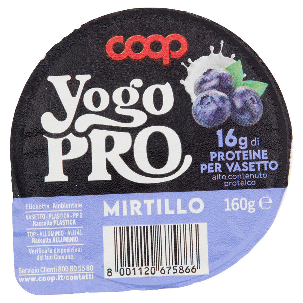 YOGURT PROTEICO YOGO PRO AL CUCCHIAIO MIRTILLO COOP G 160 - 3