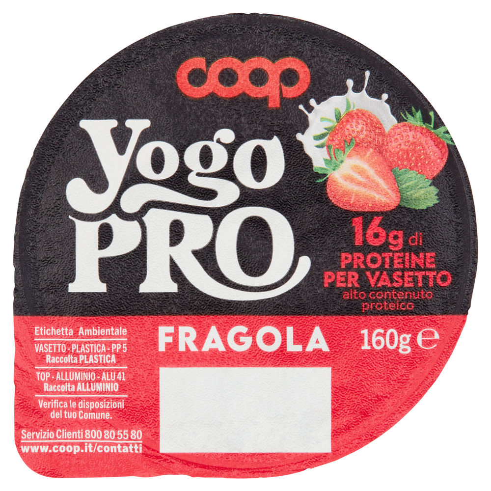 YOGURT PROTEICO YOGO PRO AL CUCCHIAIO FRAGOLA COOP G 160 - 0