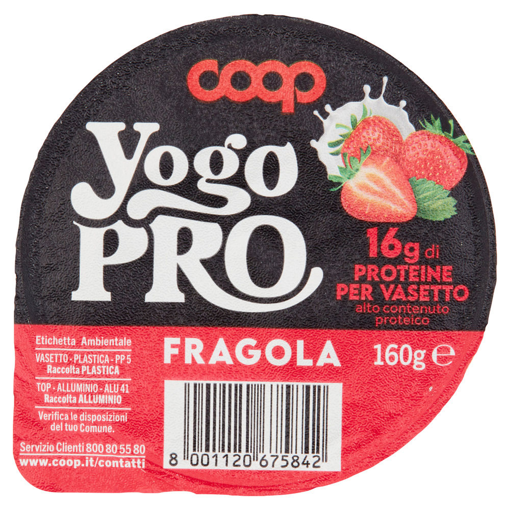 YOGURT PROTEICO YOGO PRO AL CUCCHIAIO FRAGOLA COOP G 160 - 6