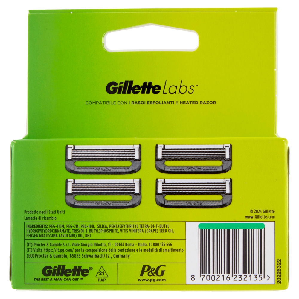 LAME DI RICAMBIO GILLETTE LABS PZ.4 - 1