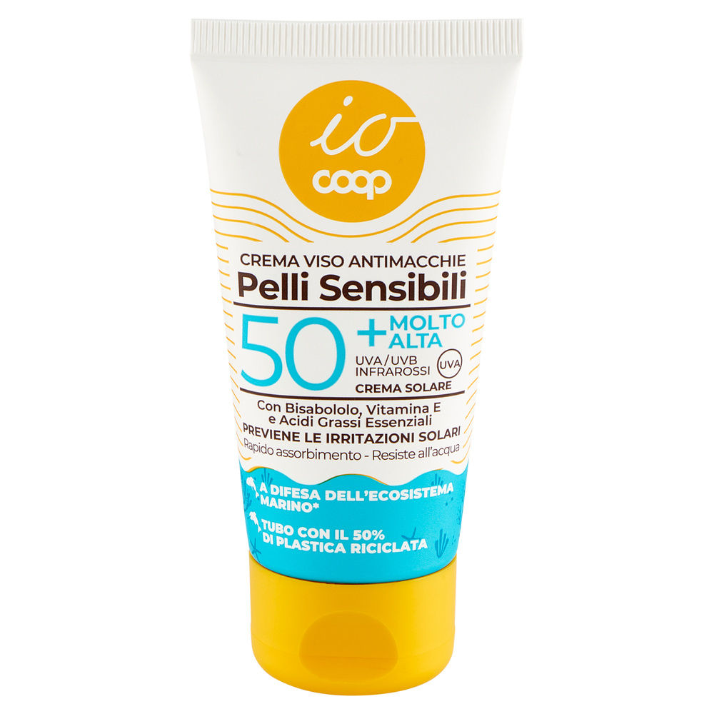 CREMA SOLARE PELLI SENSIBILI VISO FP50+ COOP IO ML 50 - 2