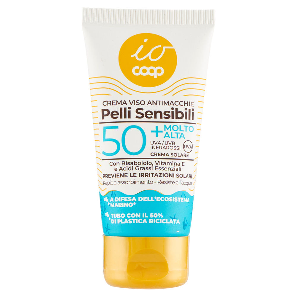 CREMA SOLARE PELLI SENSIBILI VISO FP50+ COOP IO ML 50 - 3