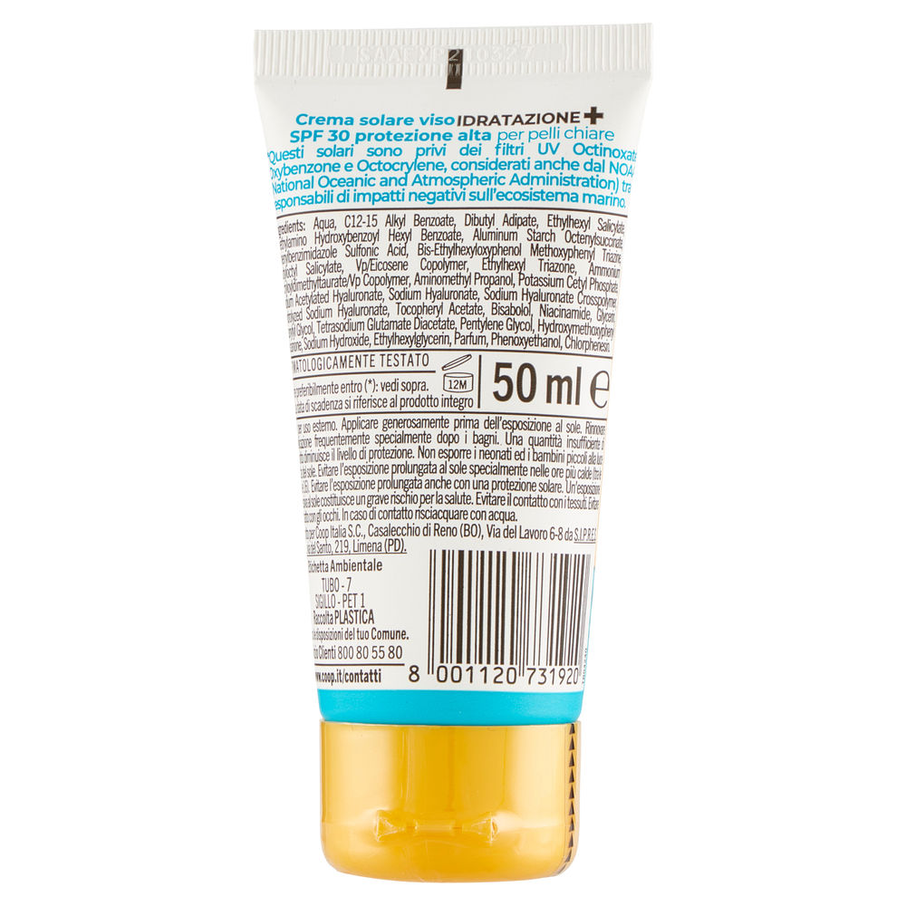 CREMA SOLARE VISO IDRATAZIONE+ FP30 COOP IO ML 50 - 1
