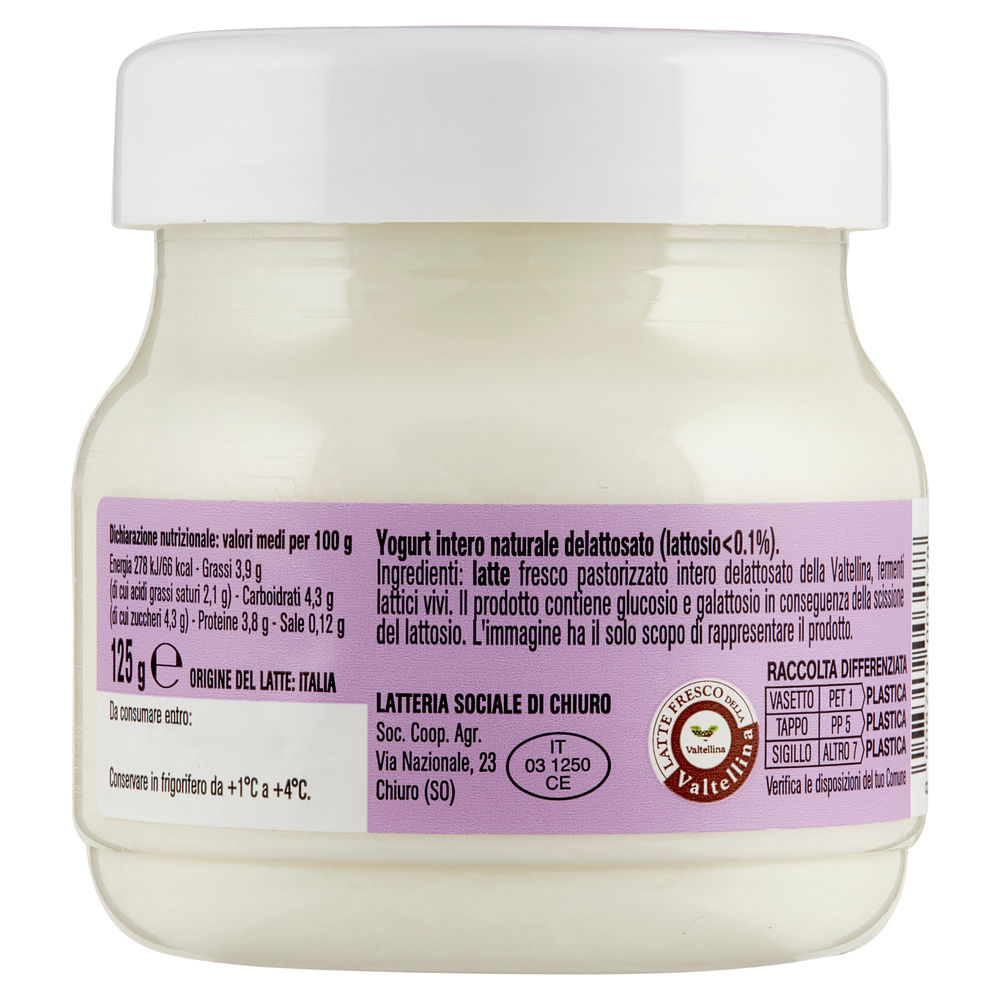 YOGURT ALPIYO' SENZA LATTOSIO BIANCO NATURALE 125 G - 1