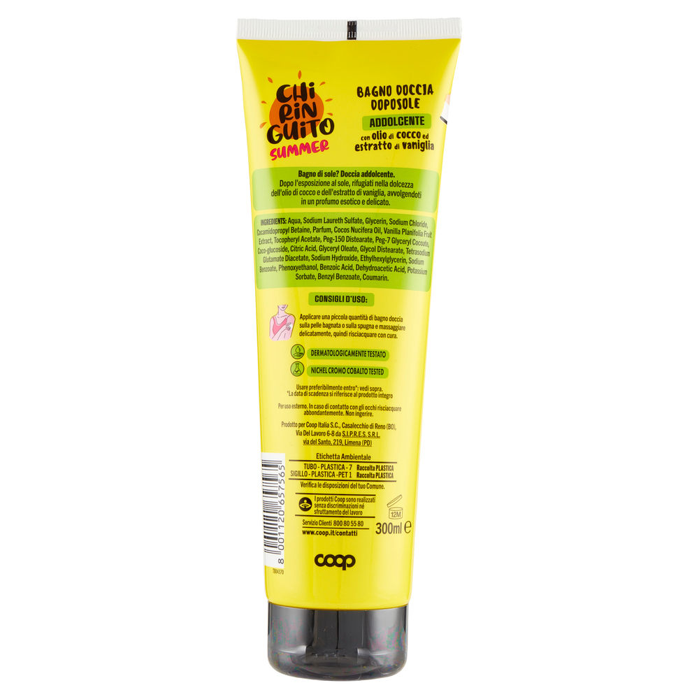 BAGNO DOCCIA DOPOSOLE COCCO E VANIGLIA COOP CHIRINGUITO ML 300 - 1