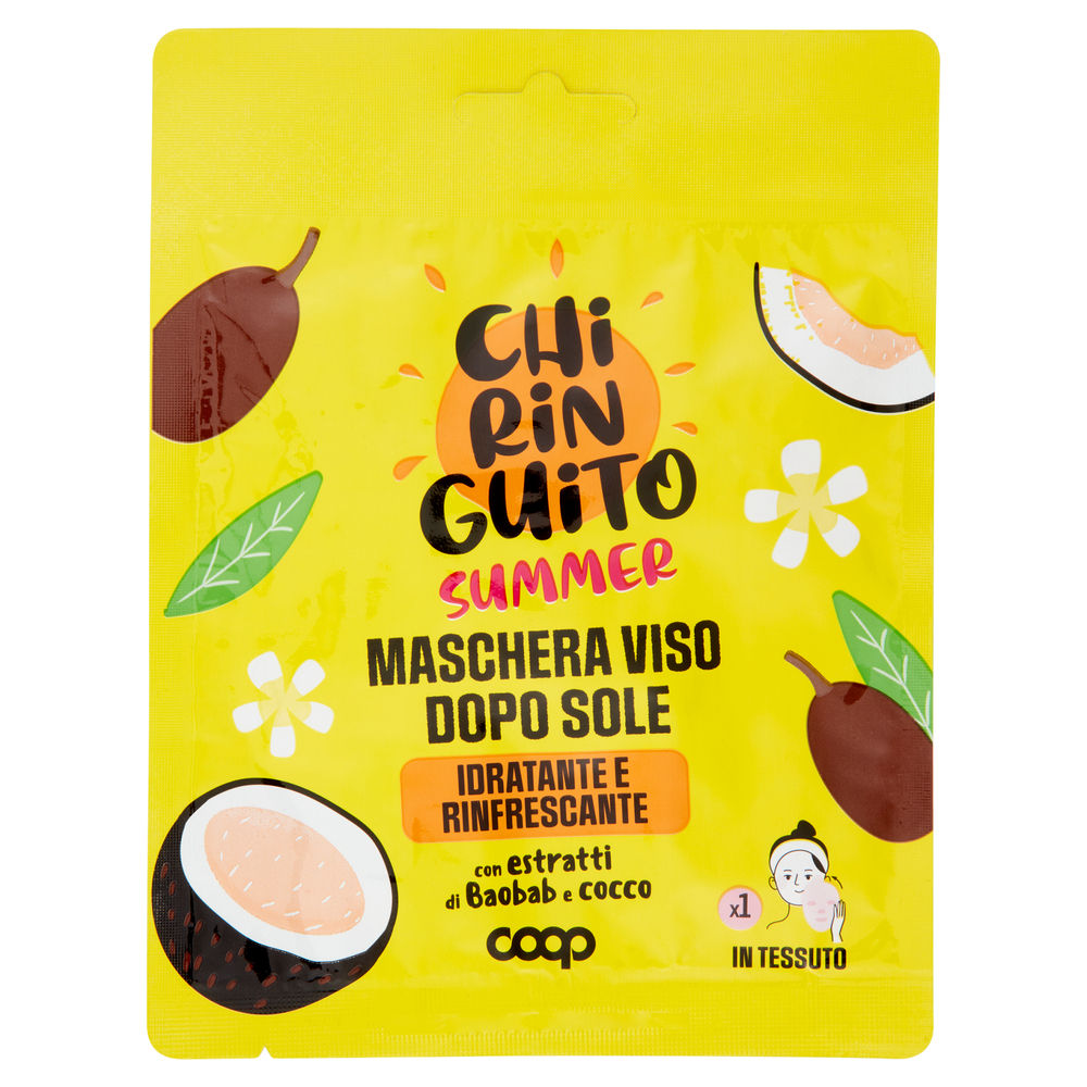 MASCHERA VISO DOPOSOLE IN TESSUTO COOP CHIRINGUITO PZ.1 - 0