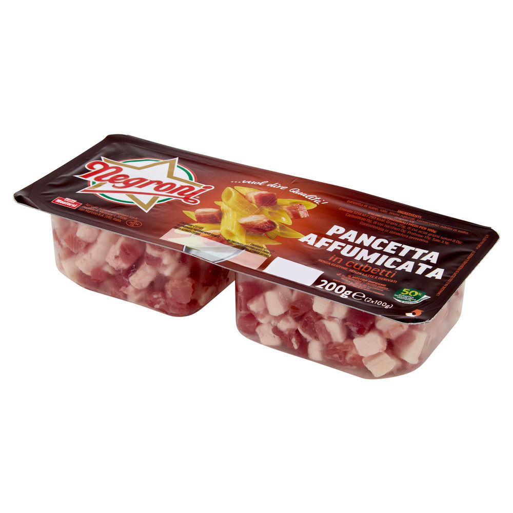 PANCETTA AFFUMICATA CARBONARA CUBETTI NEGRONI PZ 2 X100  G 200 - 2