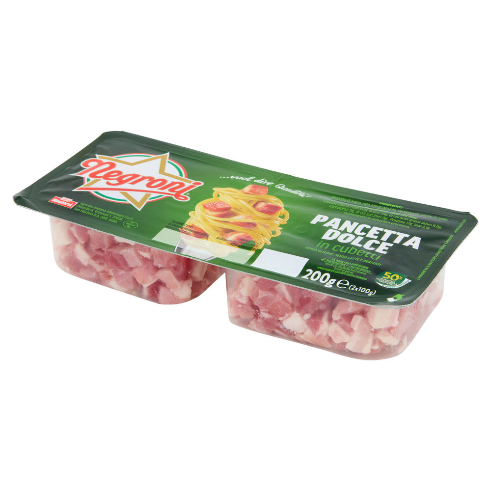 PANCETTA DOLCE AMATRICIANA CUBETTI NEGRONI PZ 2 X100 G 200 - 2