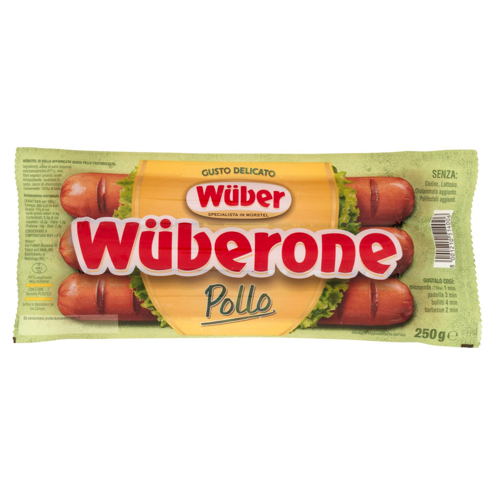 WURSTEL WUBERONE POLLO L'ORIGINALE  3 PZ GR.250 - 2