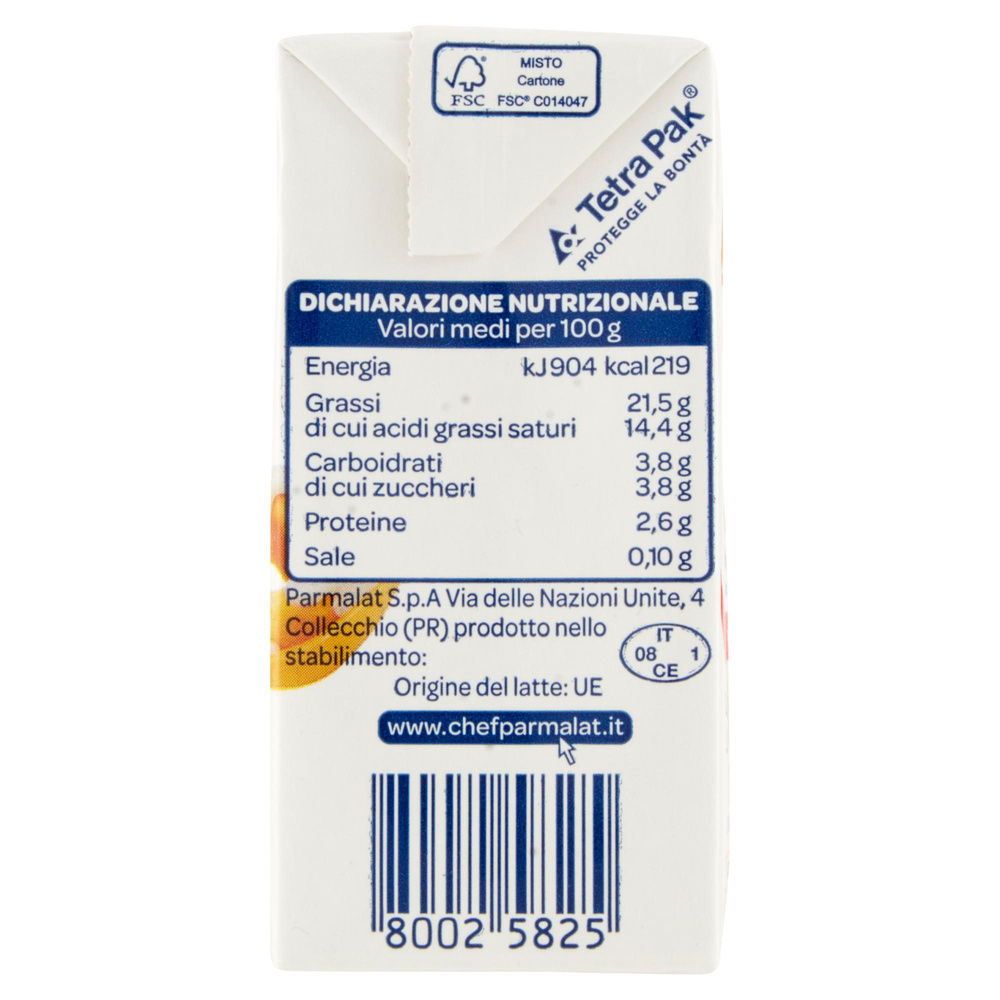 PANNA UHT DA CUCINA CHEF PARMALAT BRICK 200 ML - 6