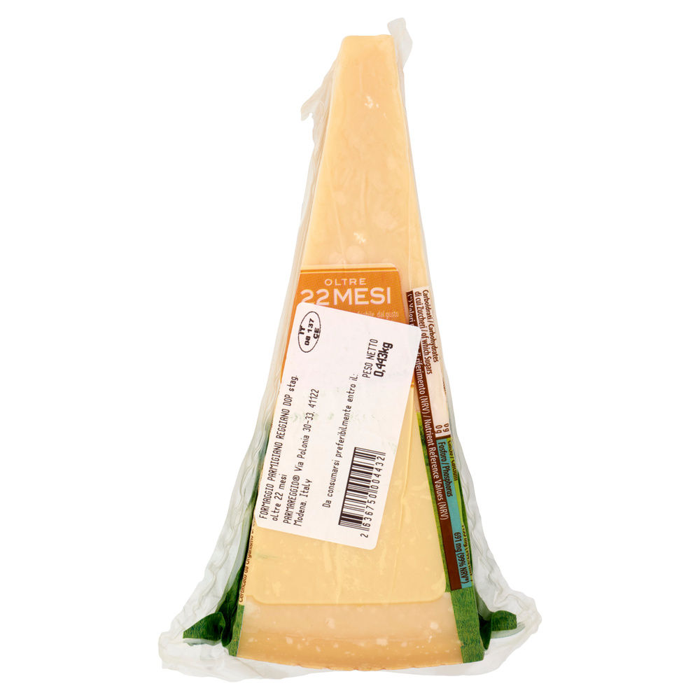 PARMIGIANO REGGIANO DOP SCROST T/ROCCIA STAG.22 M PARMAREGGIO SV ANT RF 450 G CA - 1