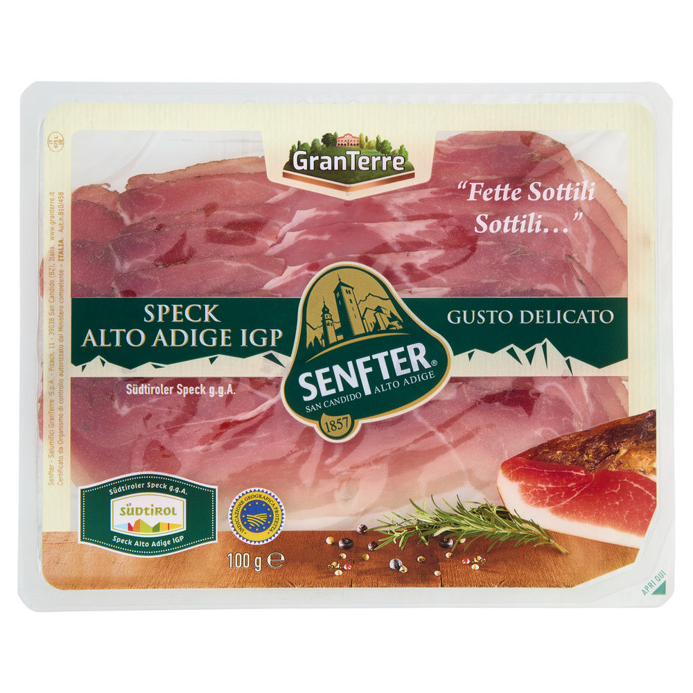 SPECK ALTO ADIGE IGP FETTA MOSSA SENFTER VASCHETTA G 100 - 1