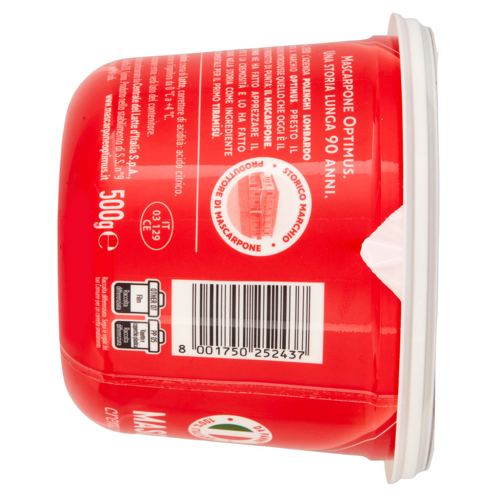 MASCARPONE OPTIMUS LUNGA CONSERVAZIONE 500 G - 7