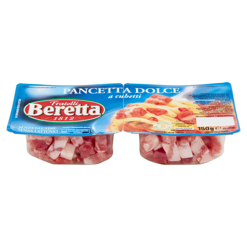 PANCETTA DOLCE CUBETTI BERETTA VASCHETTA X2 G 150 - 7