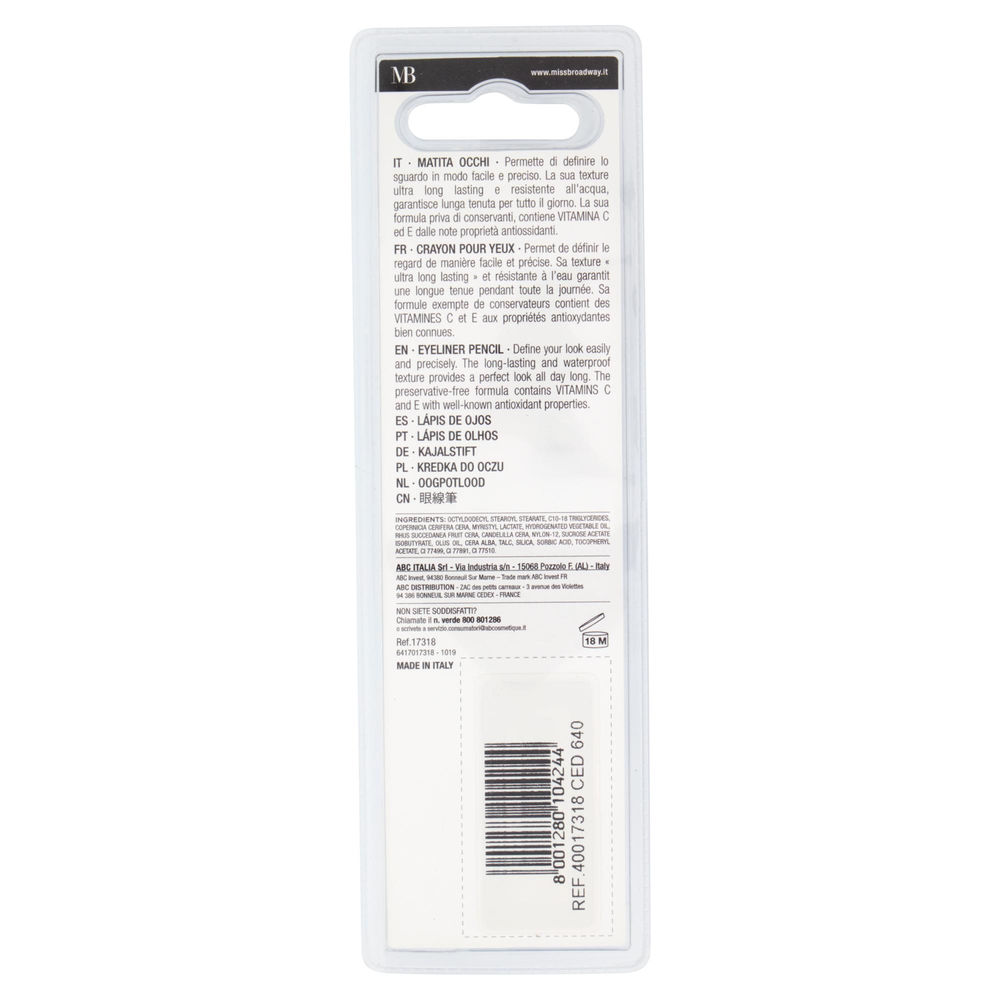 MATITA OCCHI N.1 BROADWAY COLORS BLISTER PZ. 1 - 1