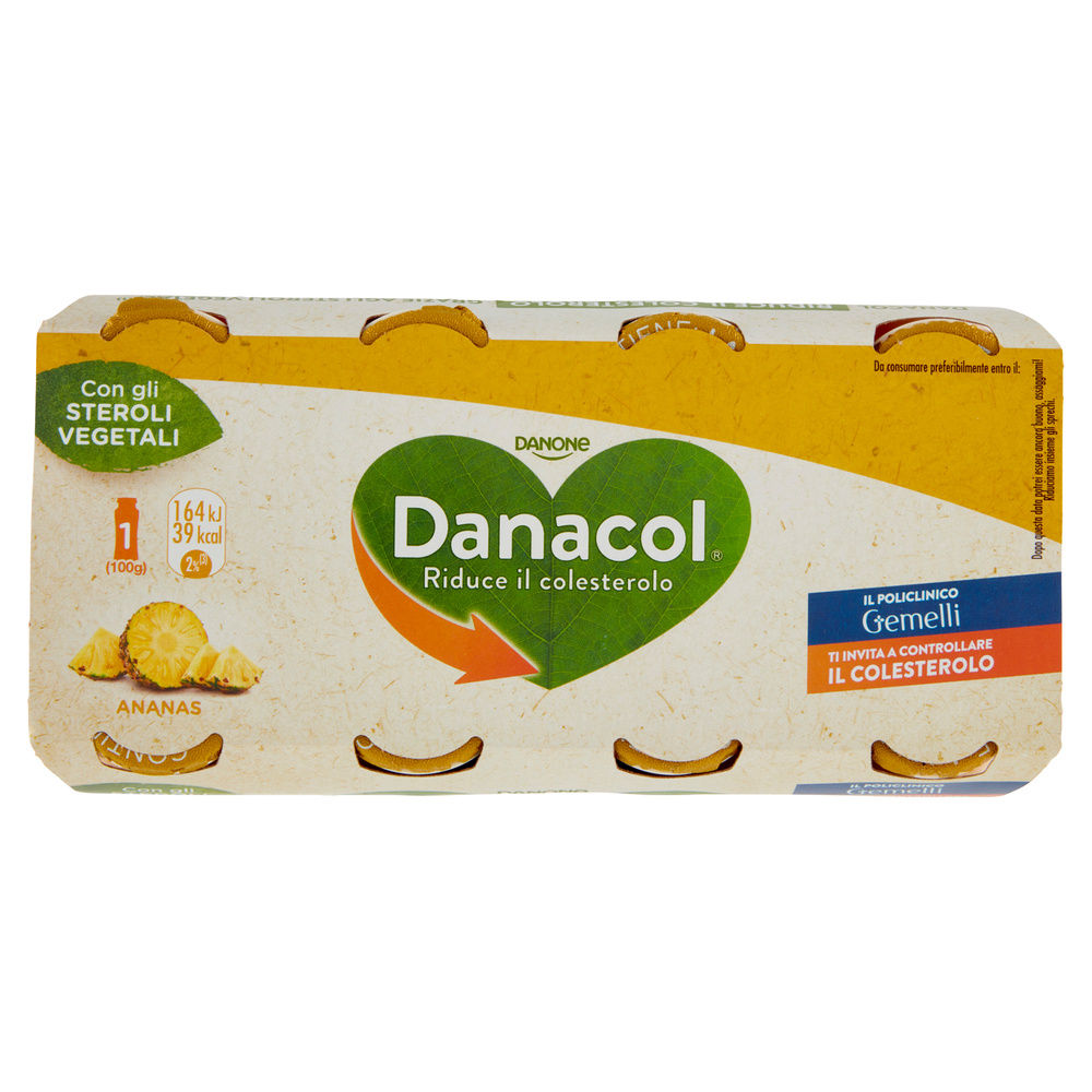DANACOL DANONE ANTICOLESTEROLO ANANAS BTG 8X100G - 5