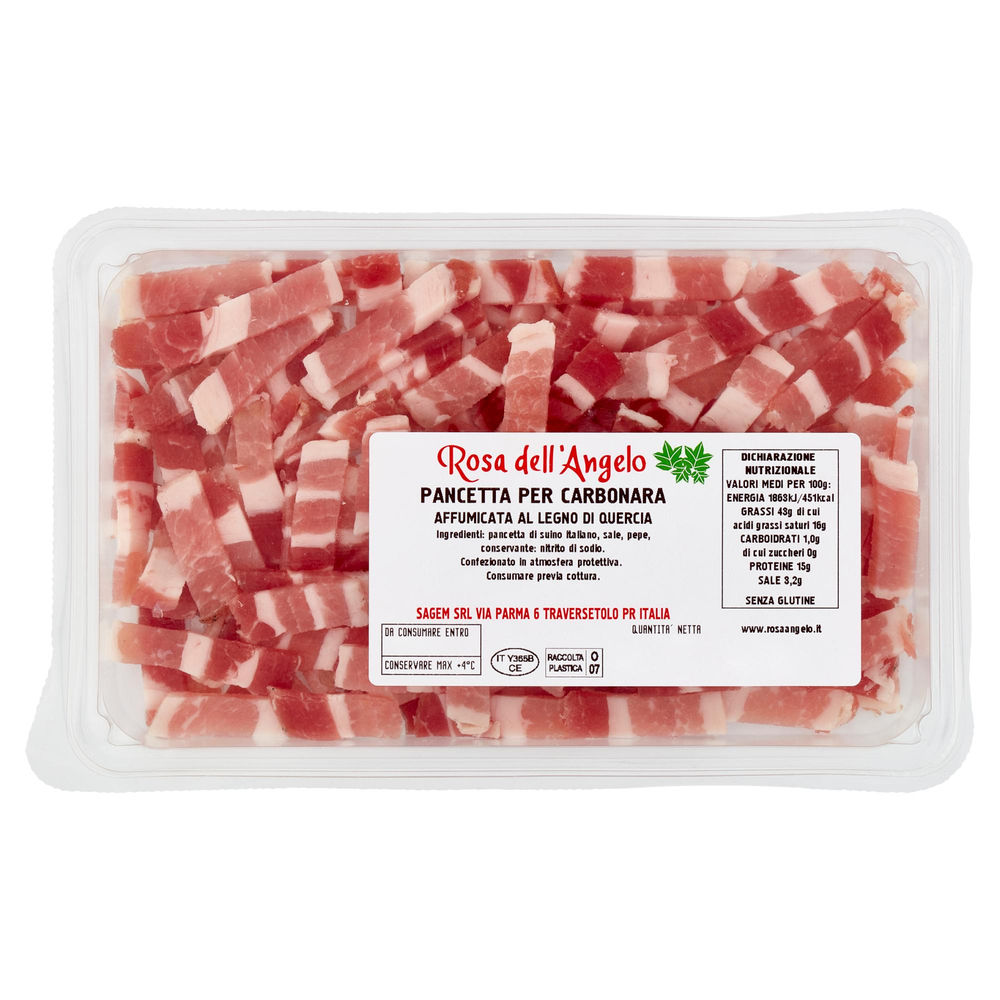 PANCETTA PER CARBONARA TAGLIO COLTELLO ROSA DELL' ANGELO VS GR 120 CA - 0