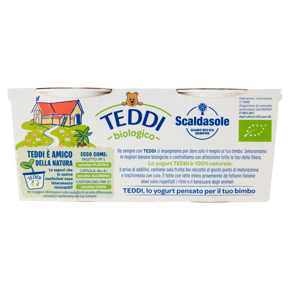 YOGURT TEDDI BIO FATT SCALDASOLE BANANA 2X115 G - 1