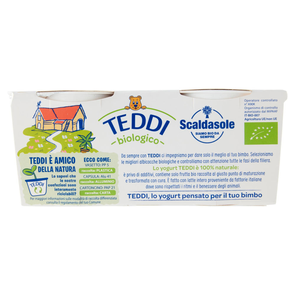 YOGURT TEDDI BIO FATT SCALDASOLE ALBICOCCA 2X115 G - 1