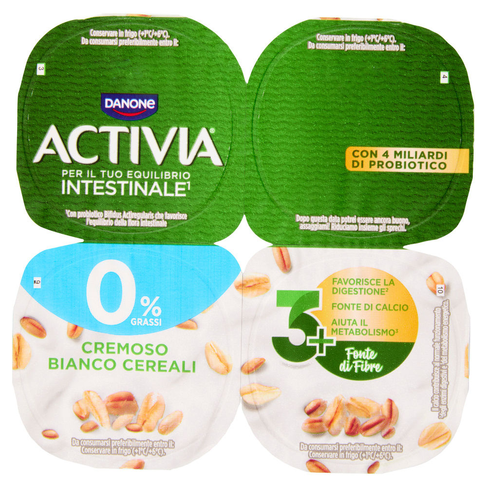 ACTIVIA 0 DANONE BIANCO E CEREALI 4X125 G - 7