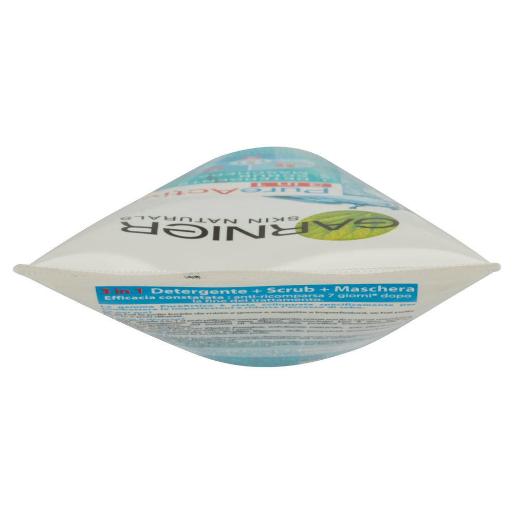 GEL DETERGENTE SCRUB MASCHERA GARNIER SKIN NATURALS PURE ACTIVE 3IN1 ML 150 - 4