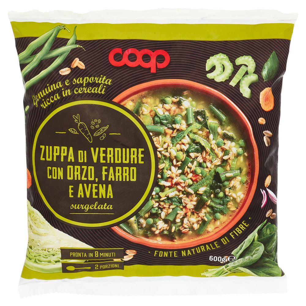 ZUPPA DI VERDURE CON ORZO, FARRO E AVENA COOP BUSTA SURG. G 600 - 2