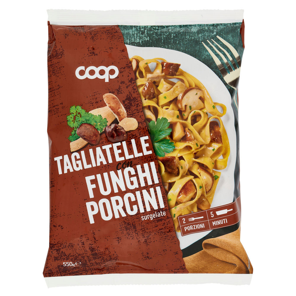TAGLIATELLE CON FUNGHI PORCINI COOP BUSTA SURG. G 550 - 3