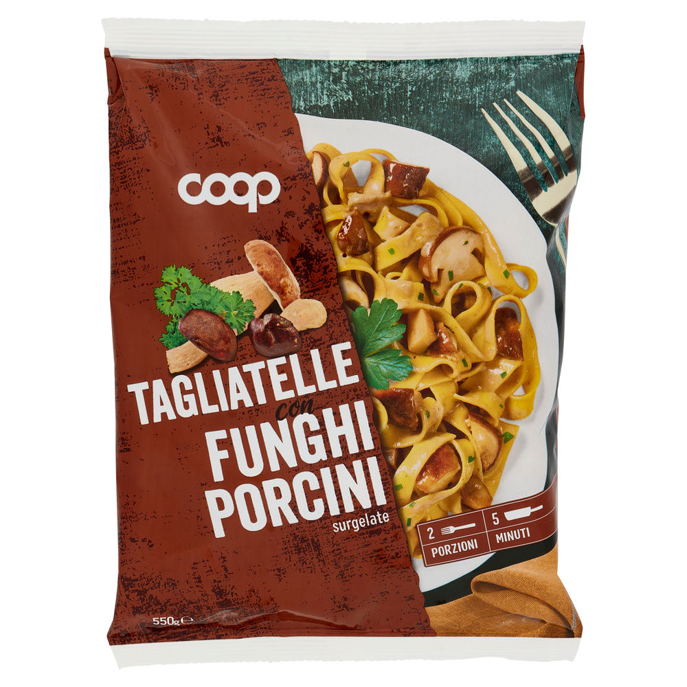 TAGLIATELLE CON FUNGHI PORCINI COOP BUSTA SURG. G 550 - 2