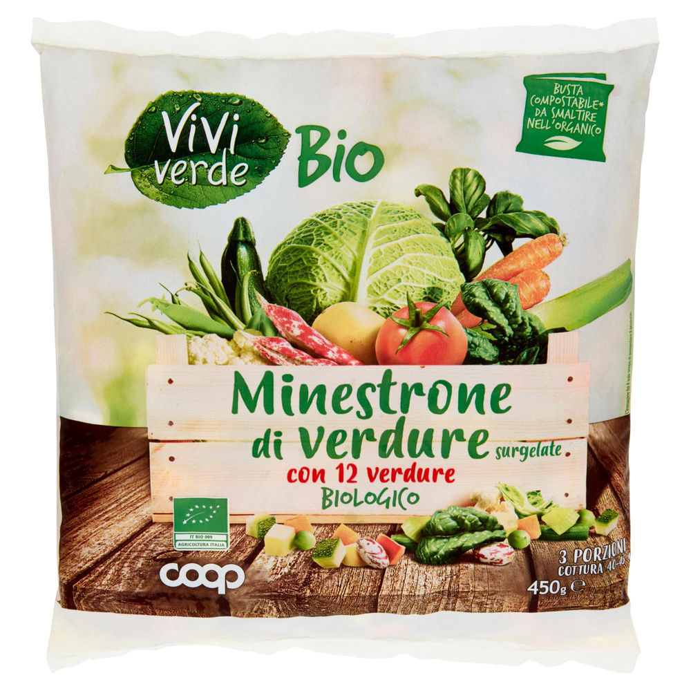 MINESTRONE SURGELATO DA AGRICOLTURA BIO VIVIVERDE COOP G 450 - 2