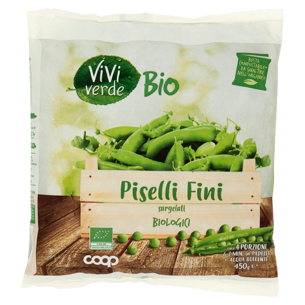 PISELLI FINI VIVIVERDE COOP SURGELATI BIO BUSTA 450G - 3