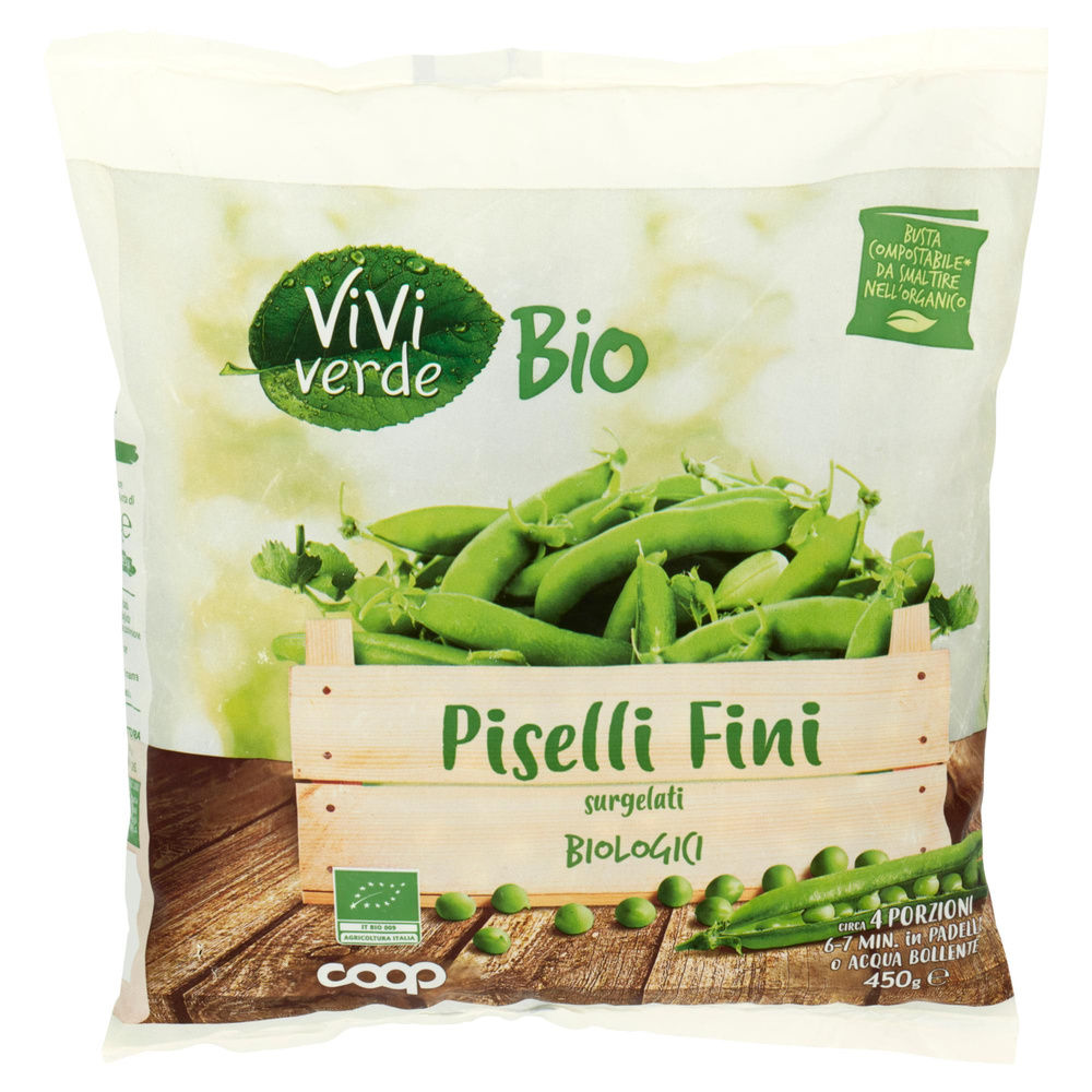 PISELLI FINI VIVIVERDE COOP SURGELATI BIO BUSTA 450G - 2
