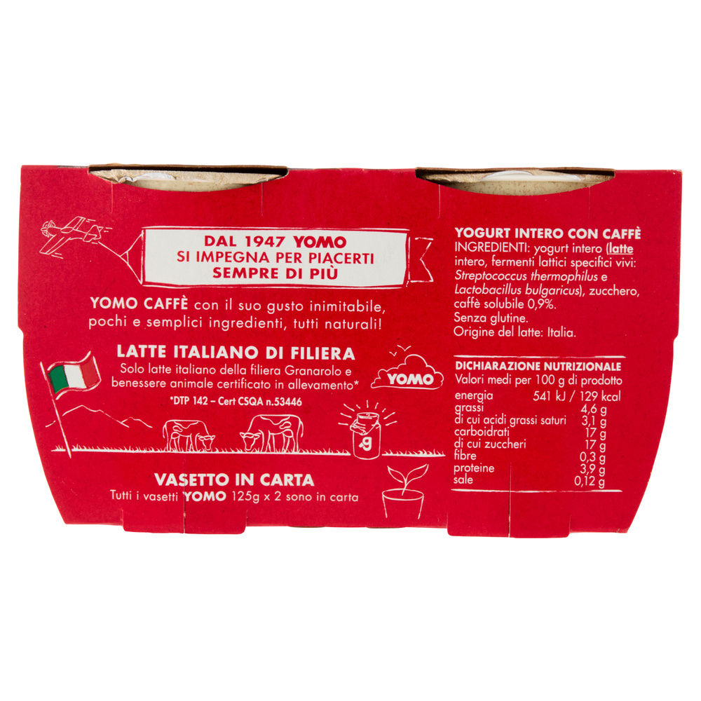 YOGURT YOMO 100% NATURALE CAFFE' 2X125 G - 1