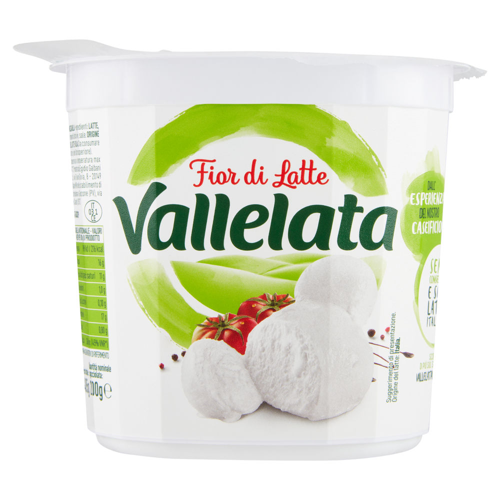 MOZZARELLA FIOR DI LATTE VALLELATA PERA GALBANI VASCHETTA G 405 SGOCC. G 200 - 1