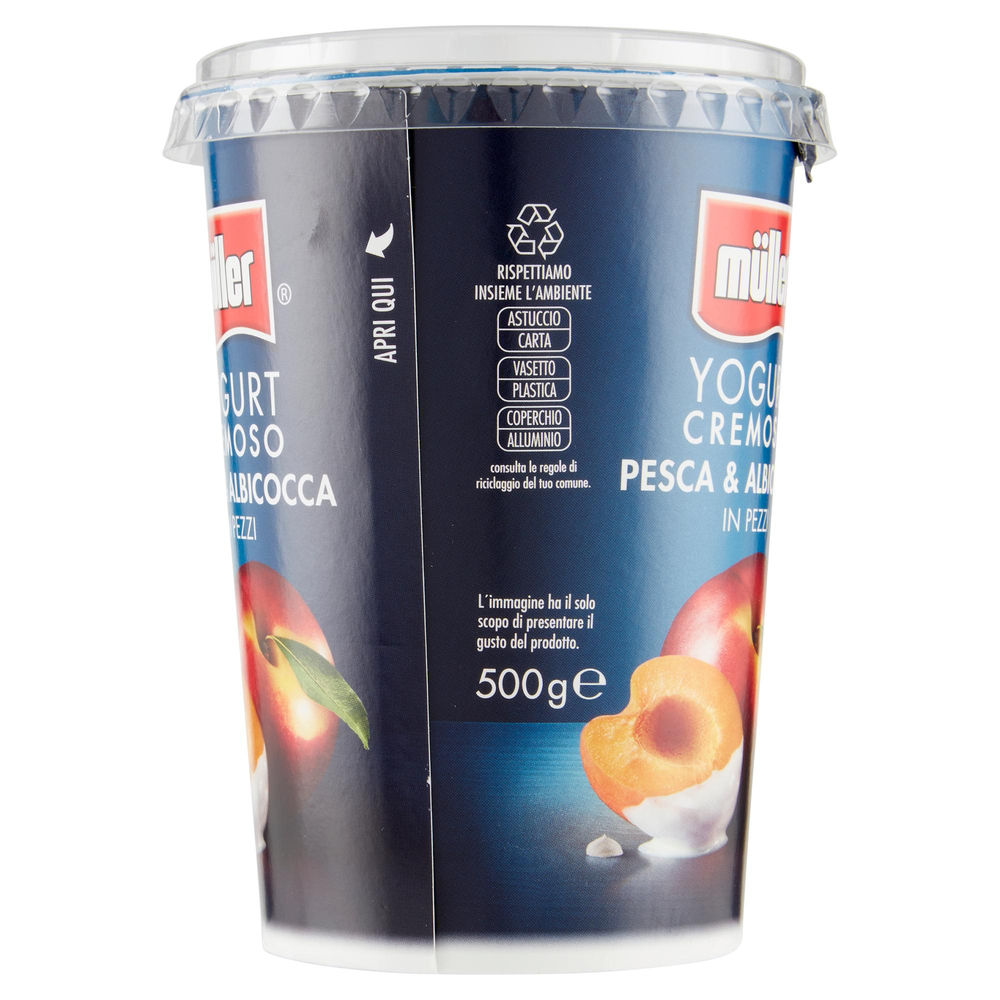 CREMA DI YOGURT MULLER ALBICOCCA/PESCA IN PZ BARATTOLO G 500 - 1