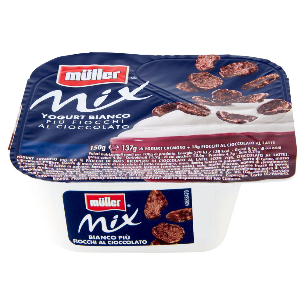 CREMA DI YOGURT MIX MULLER BIANCO+FIOCCHI DI CIOCCOLATO G 150 - 3