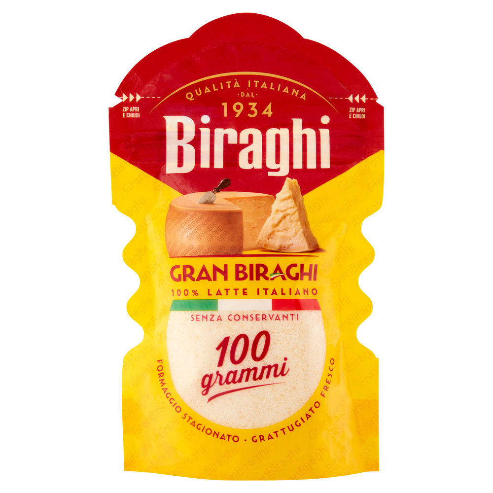 FORMAGGIO GRATTUGIATO FRESCO GRANBIRAGHI BUSTA 100 G - 0